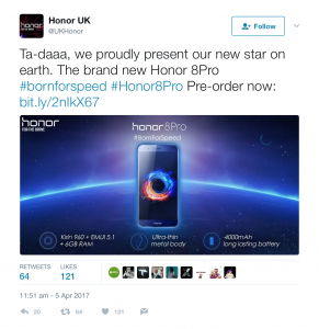 new Honor smartphone release