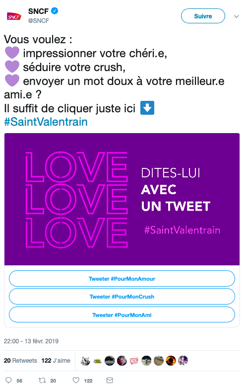 Saint Valentin SNCF